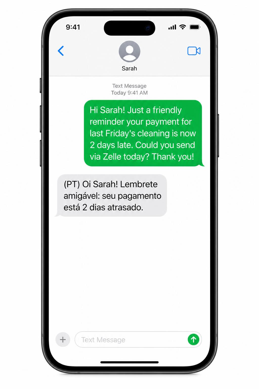 Script profissional em iMessage